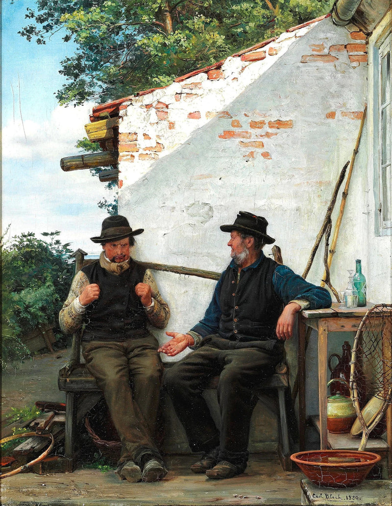Dwóch rybaków rozmawiających - Carl Heinrich Bloch