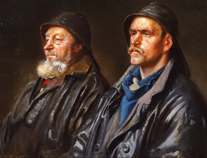 Deux pêcheurs de Skagen, au Danemark. - Michael Peter Ancher