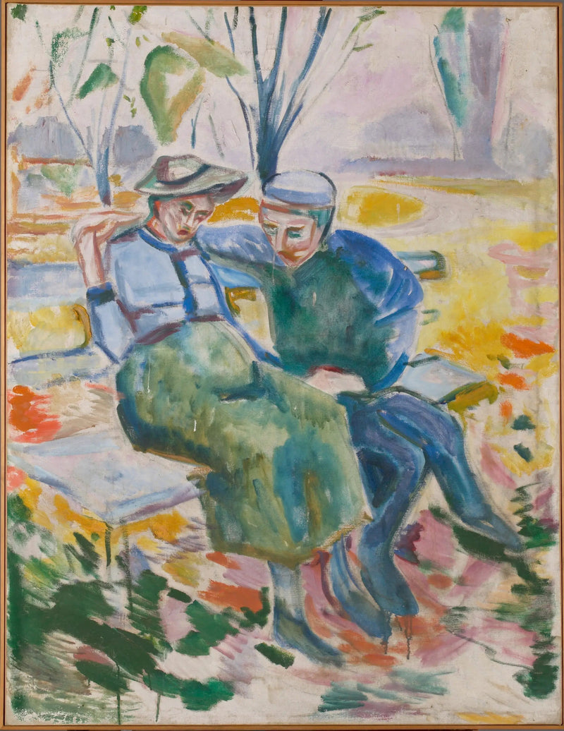 Dwie osoby na ławce - Edvard Munch