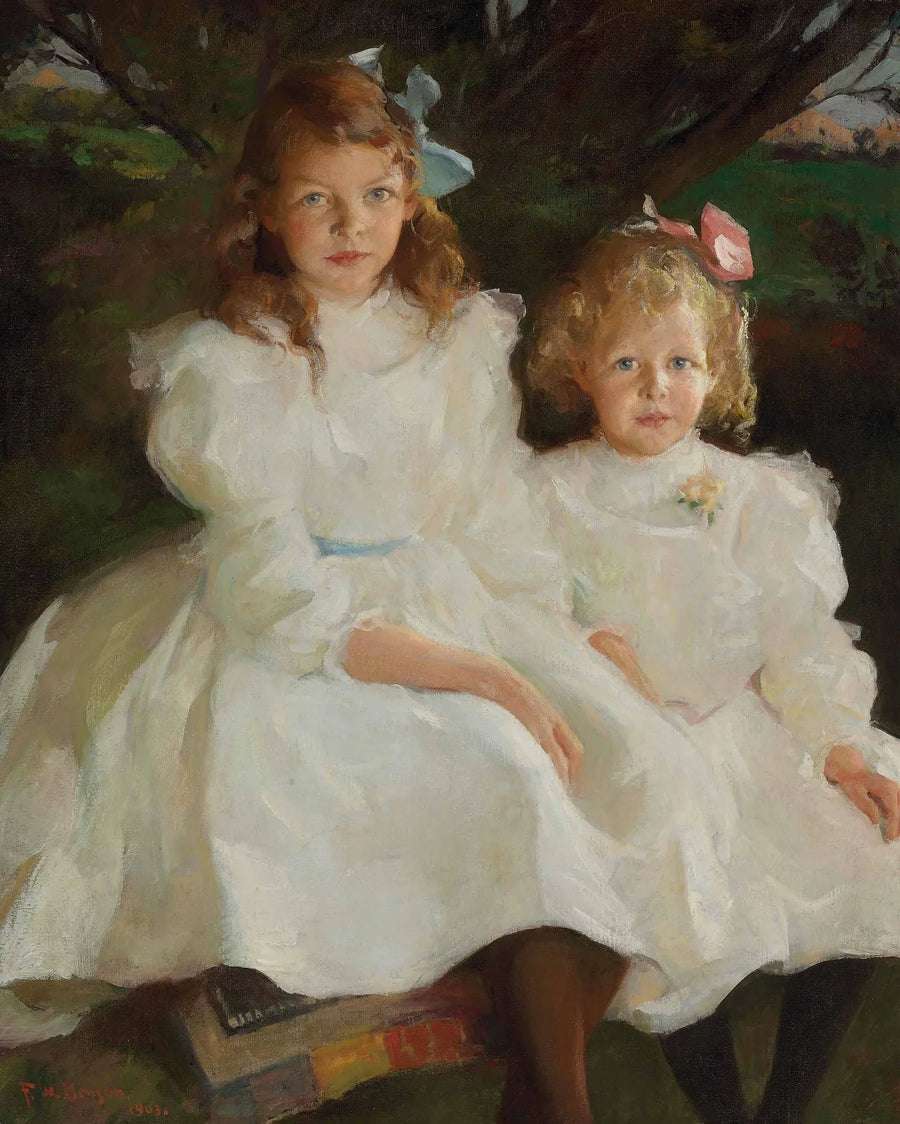 Dwie małe dziewczynki - Frank Weston Benson