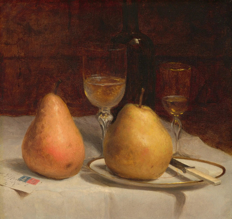 Dwie gruszki na stole - Sanford Robinson Gifford