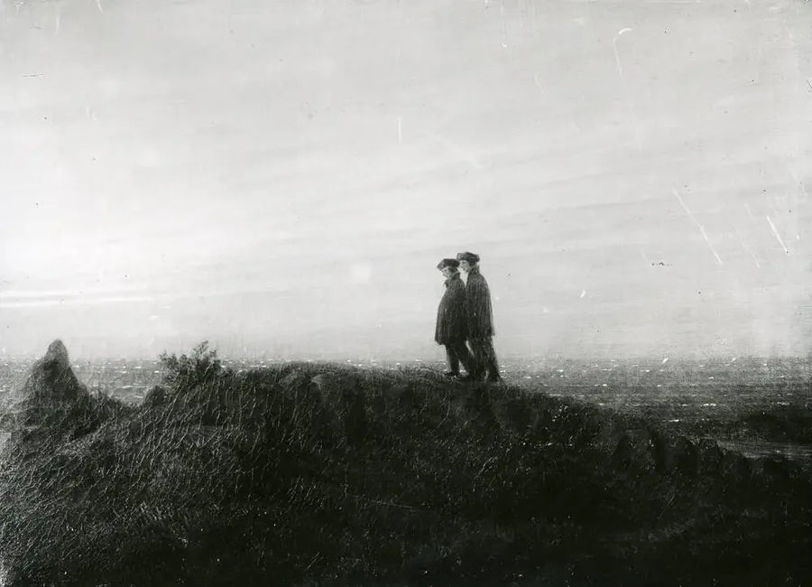 Dwaj wędrowcy na plaży - Caspar David Friedrich