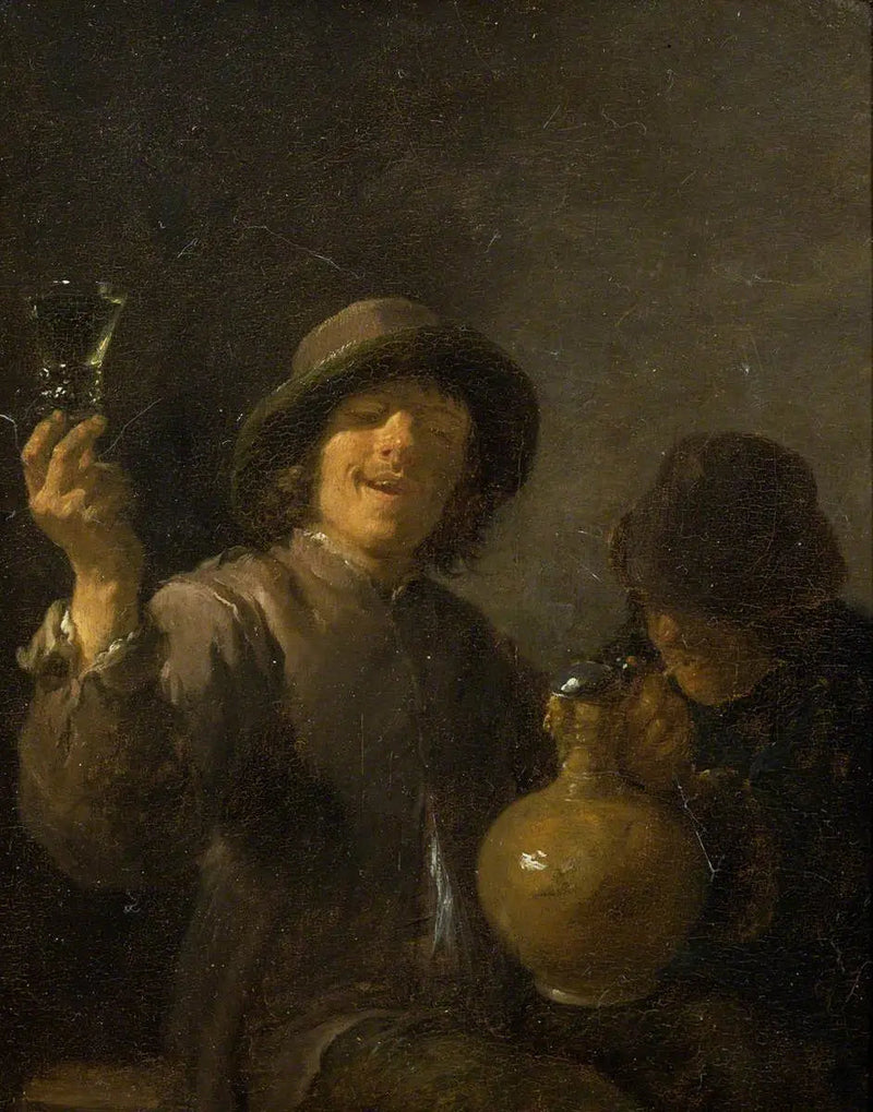 Dwóch prostaków pijących - David Teniers Młodszy