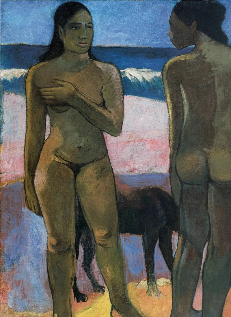 Dwie Tahitańskie na plaży - Paul Gauguin