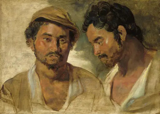 Dwie głowy studialne mężczyzny z południa - Peter Paul Rubens