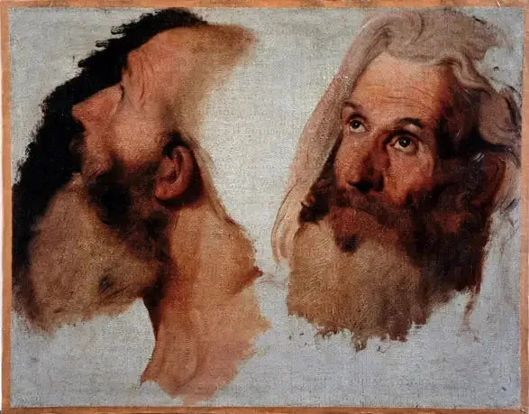 Dwie głowy mężczyzny - Jean-Auguste-Dominique Ingres