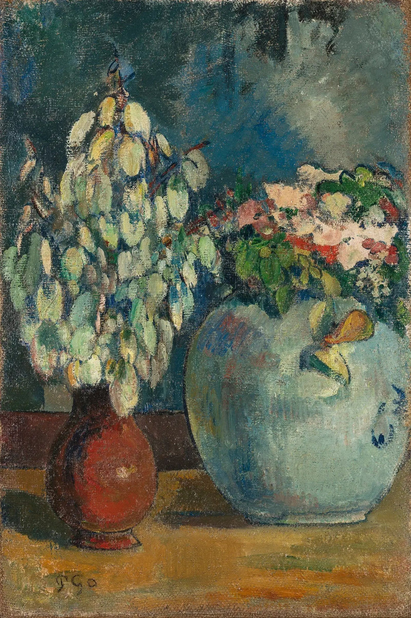 Dwa wazy z kwiatami - Paul Gauguin