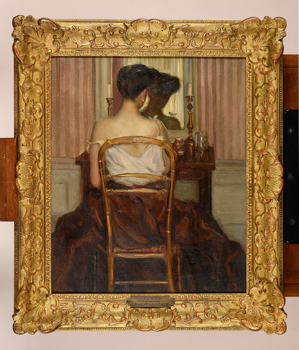 Devant la glace - Frederick Carl Frieseke - Alpha Reproduction