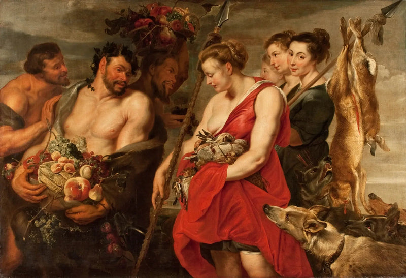 Diana przedstawia ujęcie na Pan - Peter Paul Rubens