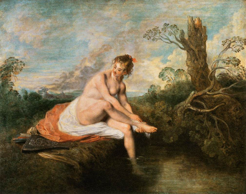Diane w kąpieli - Antoine Watteau