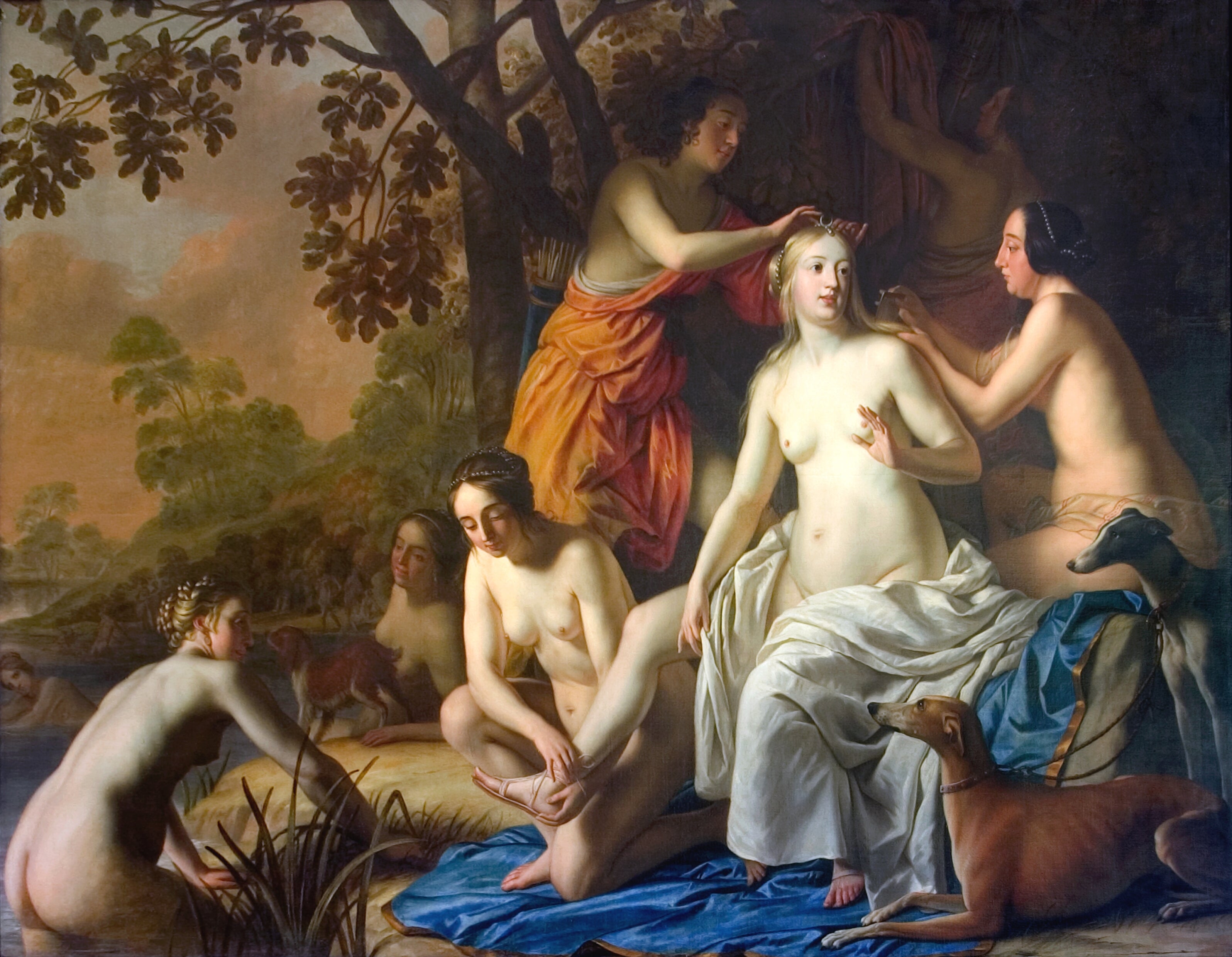 Diane avec ses nymphes - Gerrit van Honthorst - Alpha Reproduction