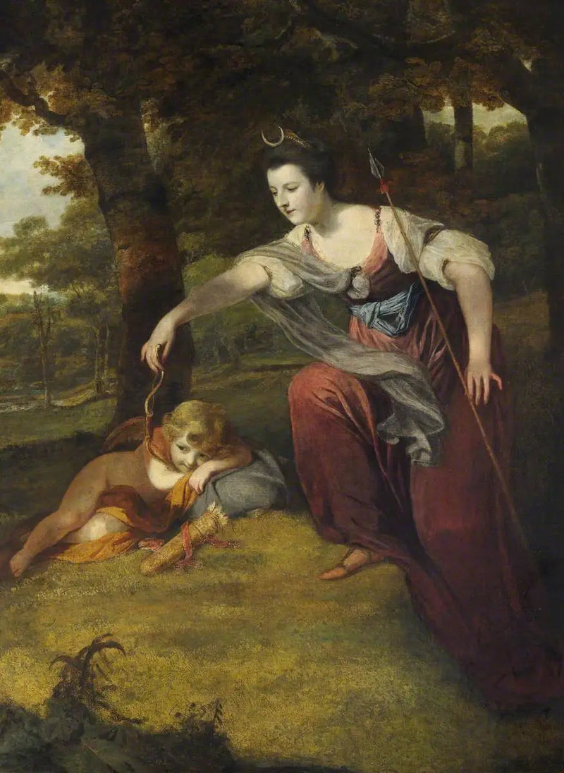 Diane rozbrajająca Kupida: Elizabeth Dashwood, księżna z Manchesteru (1741-1832) i jej syn George Montagu, wicehrabia Manderville (1763-1772) - Joshua Reynolds
