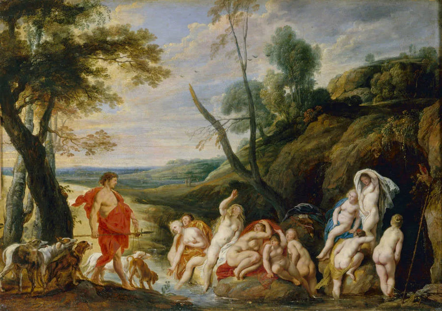 Diane et Actéon - Jacob Jordaens image 1 reproduction de peinture à l’huile