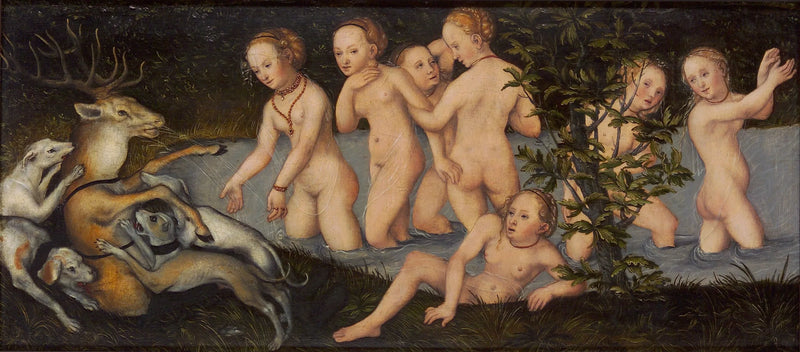 Diane i Akteon - Lucas Cranach Starszy