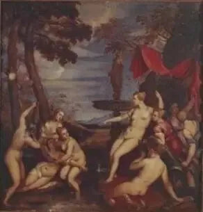 Diane et Callisto - Titian image 1 copie de tableau peinte à la main