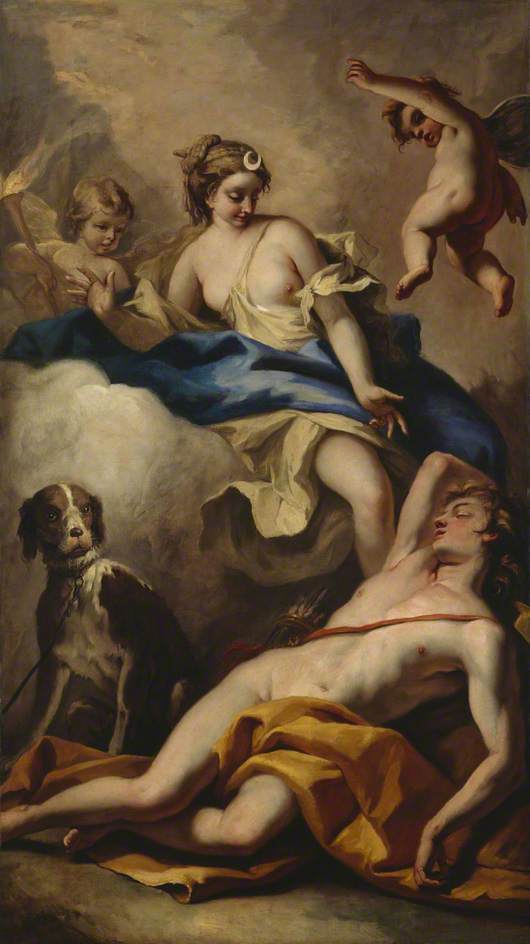 Diane i Endymion - Sebastiano Ricci