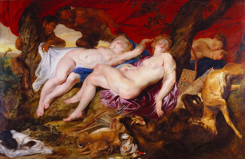 Diane i jej nimfy obserwowane przez satyry - Peter Paul Rubens