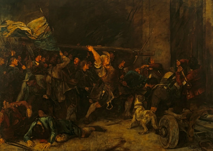 Die Erstürmung des Roten Turmes in der Sendlinger Bauernschlacht 1705 - Franz Defregger image 1 reproduction de peinture à l’huile