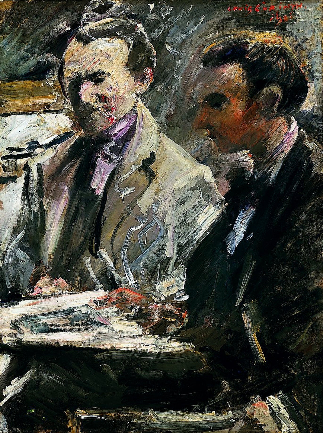 Die Kunstfreunde, Erich Goeritz und David Leder - Lovis Corinth