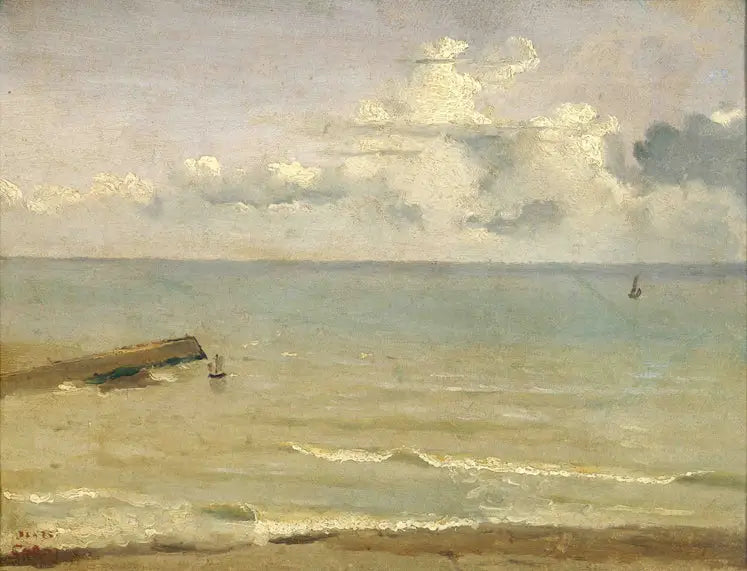 Dieppe, koniec mola i morze - Jean-Baptiste Camille Corot