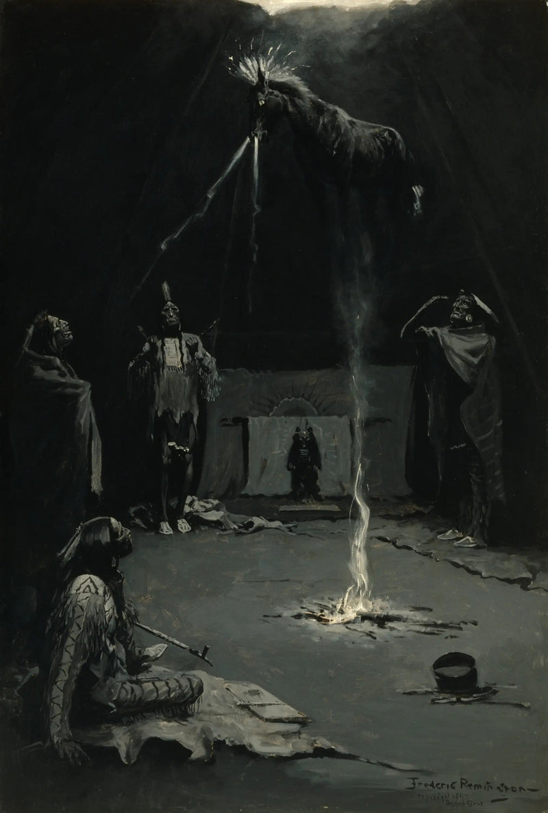 Bóg ognia indyjskiego (Marsz konia medycznego) - Frederic Remington