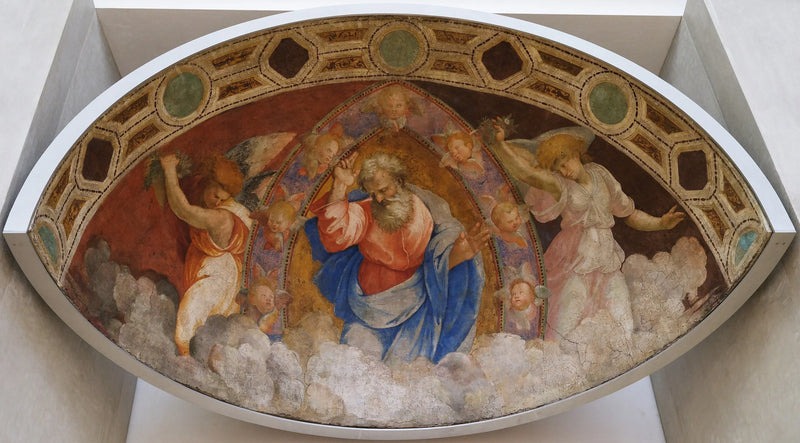 Bóg Ojciec błogosławiący wśród aniołów - Rafał Santi