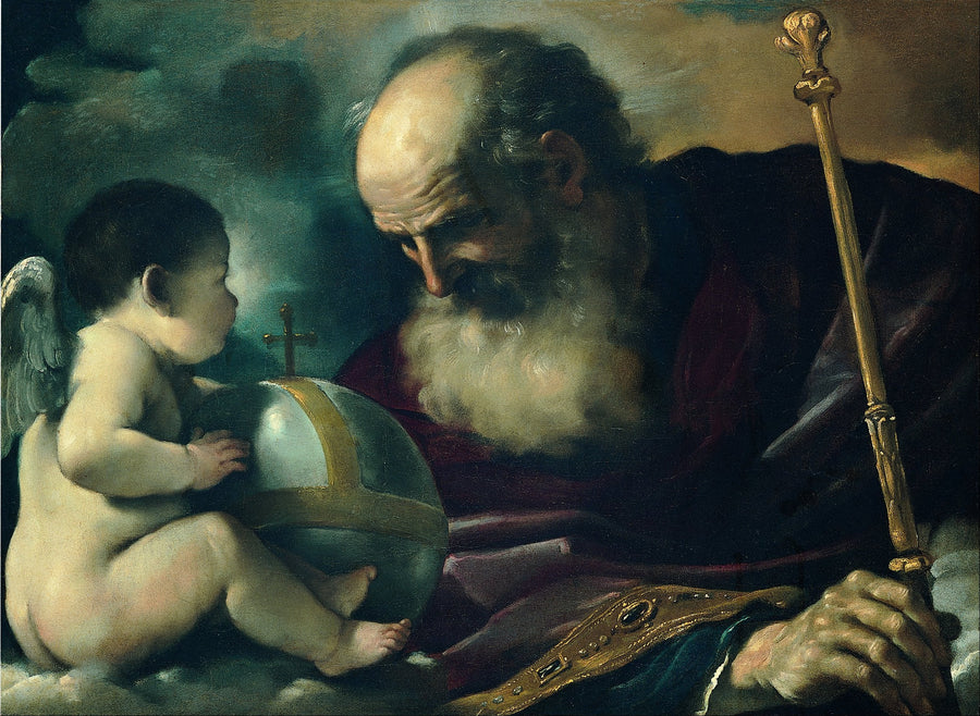 Bóg Ojciec i Anioł - Guercino