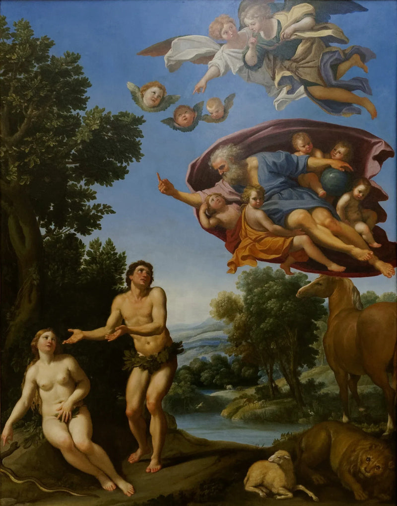 Bóg karcący Adama i Ewę - Domenichino
