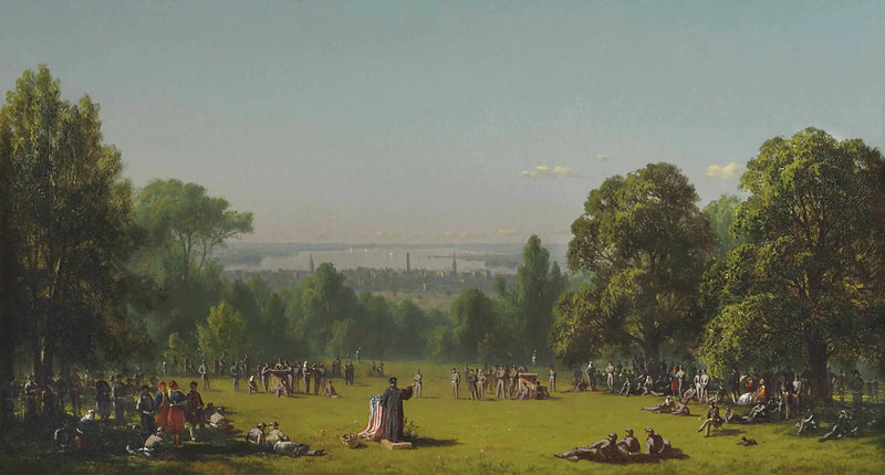 Niedzielny poranek na obozie siódmego regimentu - Sanford Robinson Gifford