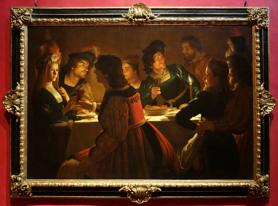 Kolacja z nocami - Gerrit van Honthorst