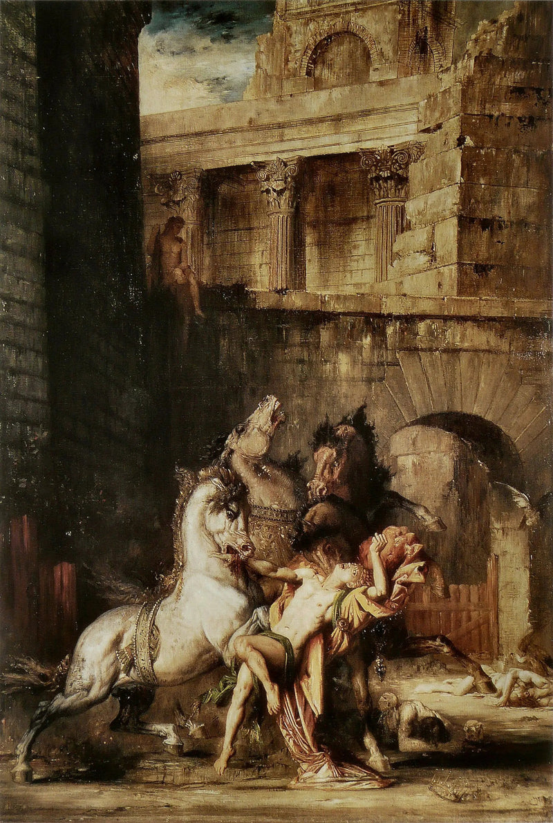 Diomedes pożerany przez swoje konie - Gustave Moreau