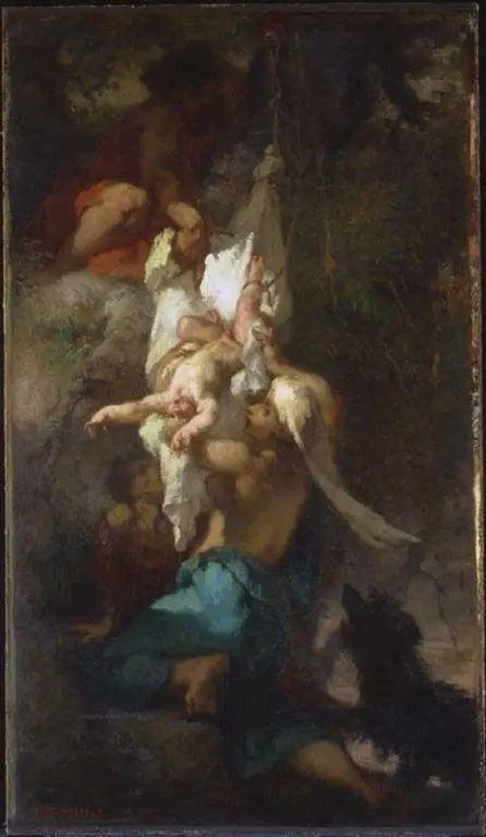 Oedip zesłany z drzewa - Jean-François Millet