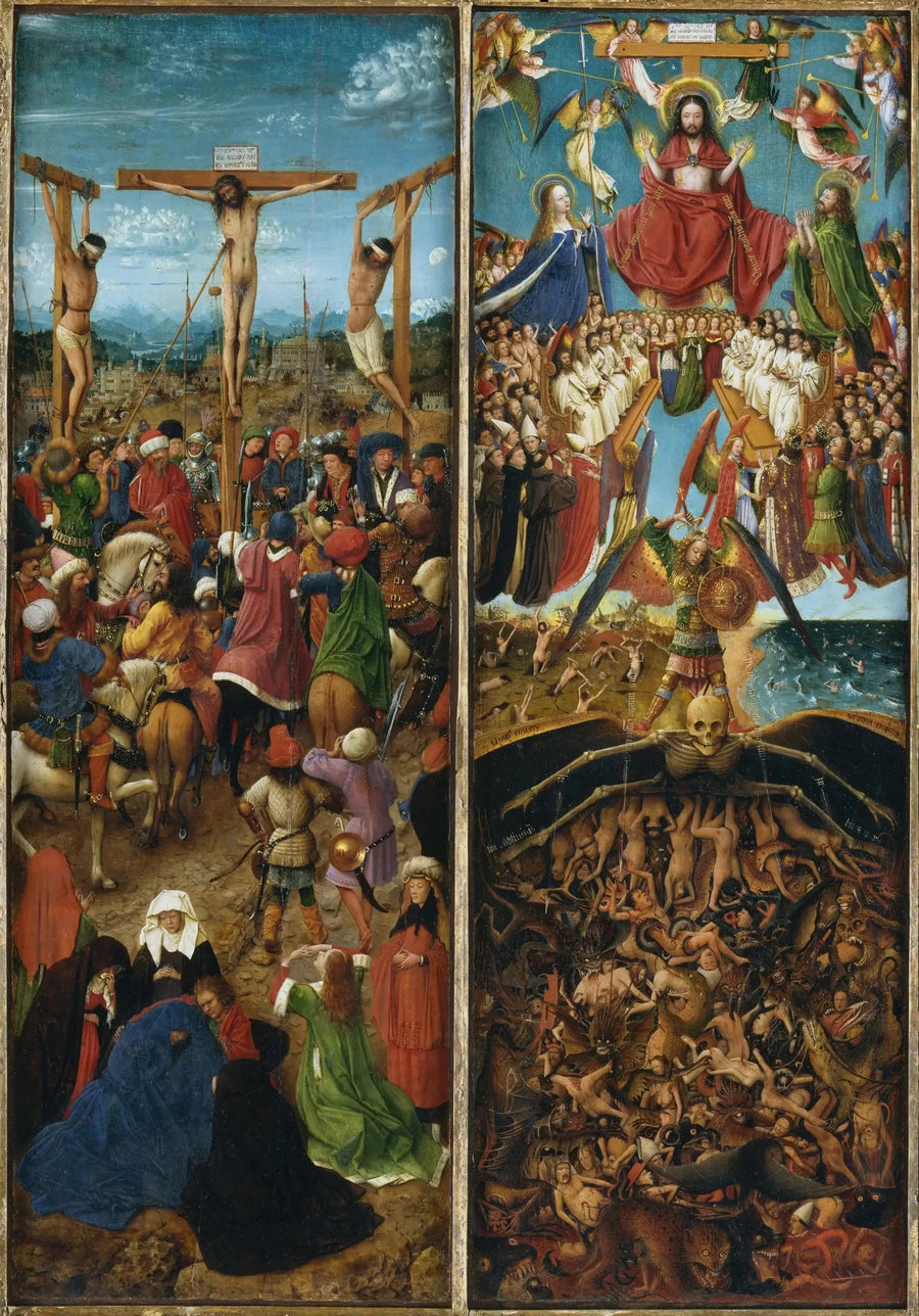 Diptyk z Ukrzyżowania i Sąd Ostateczny - Jan van Eyck