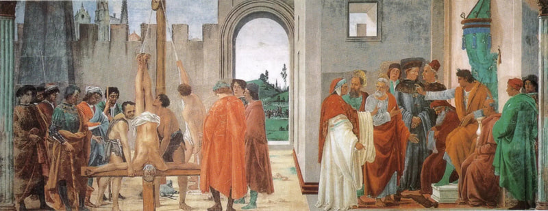Spór z Szymonem Magiem i Ukrzyżowanie Piotra - Filippino Lippi