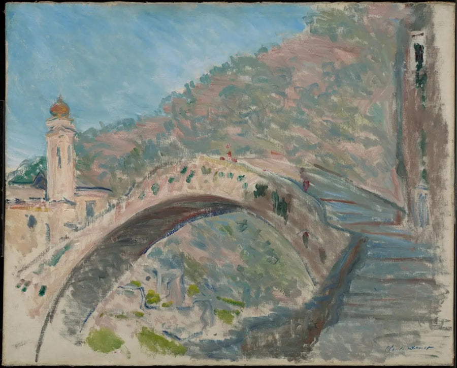 Dolceacqua, stary most na rzece Nervia - Claude Monet