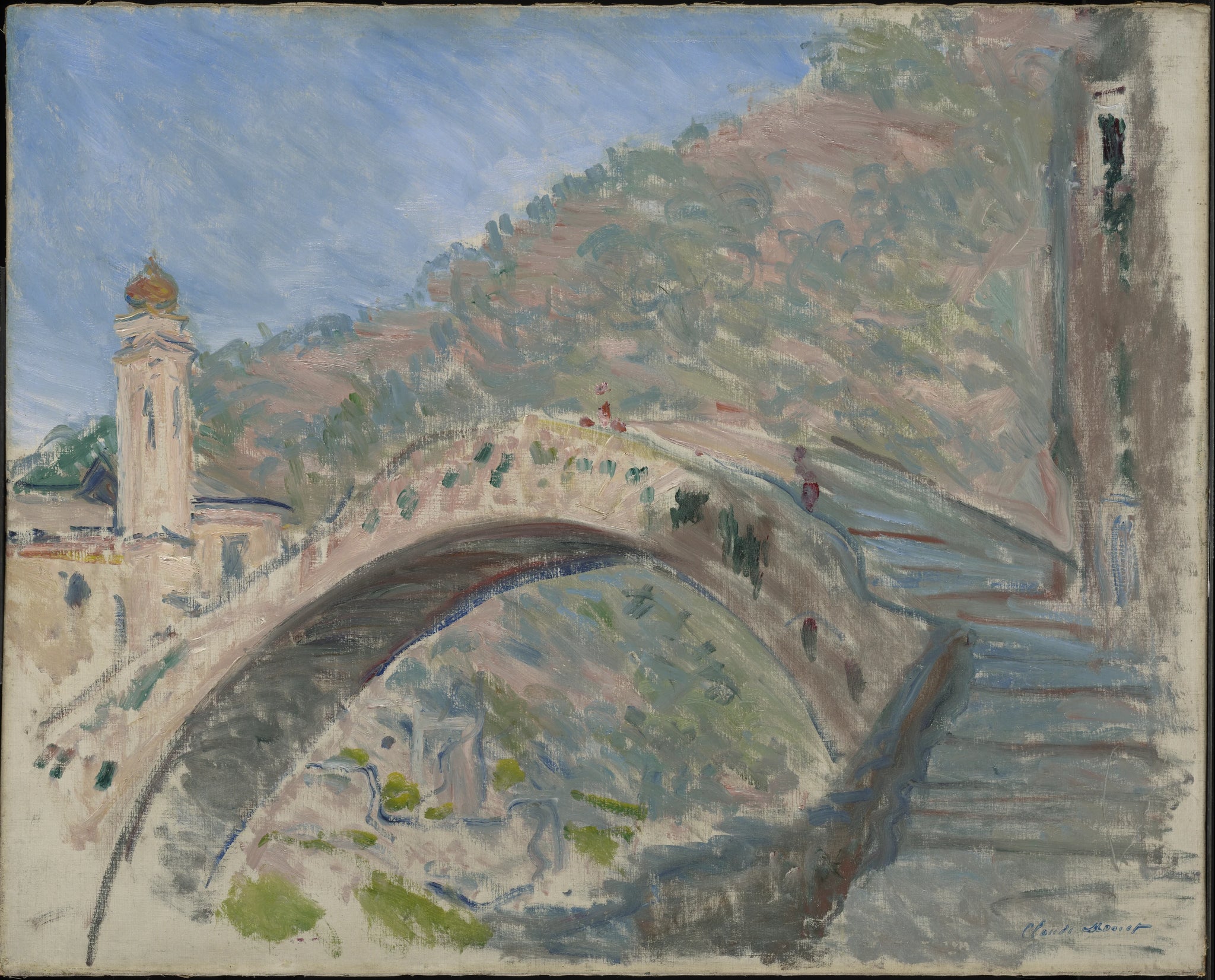 Dolceacqua, le vieux pont sur la Nervia de Claude Monet, 1884 – Clark Art Institute 1985.11, Wildenstein 884