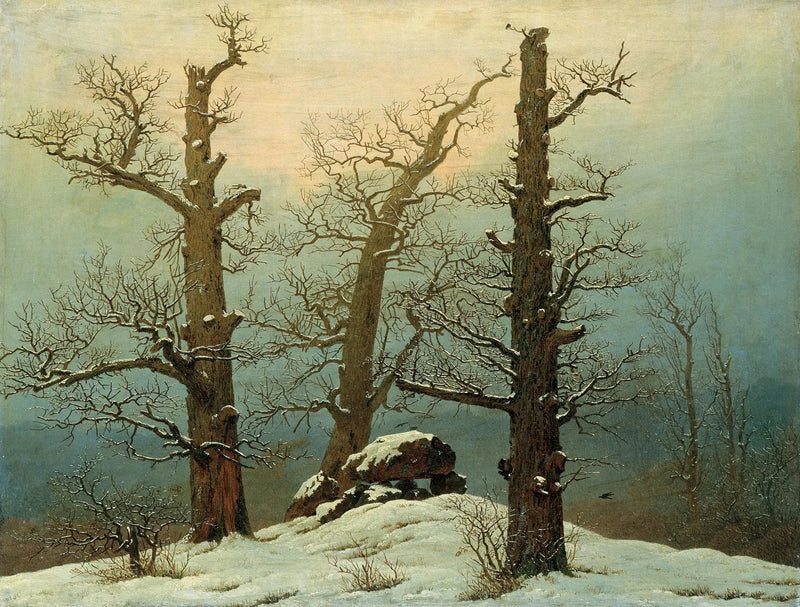 Dolmen pod śniegiem - Caspar David Friedrich