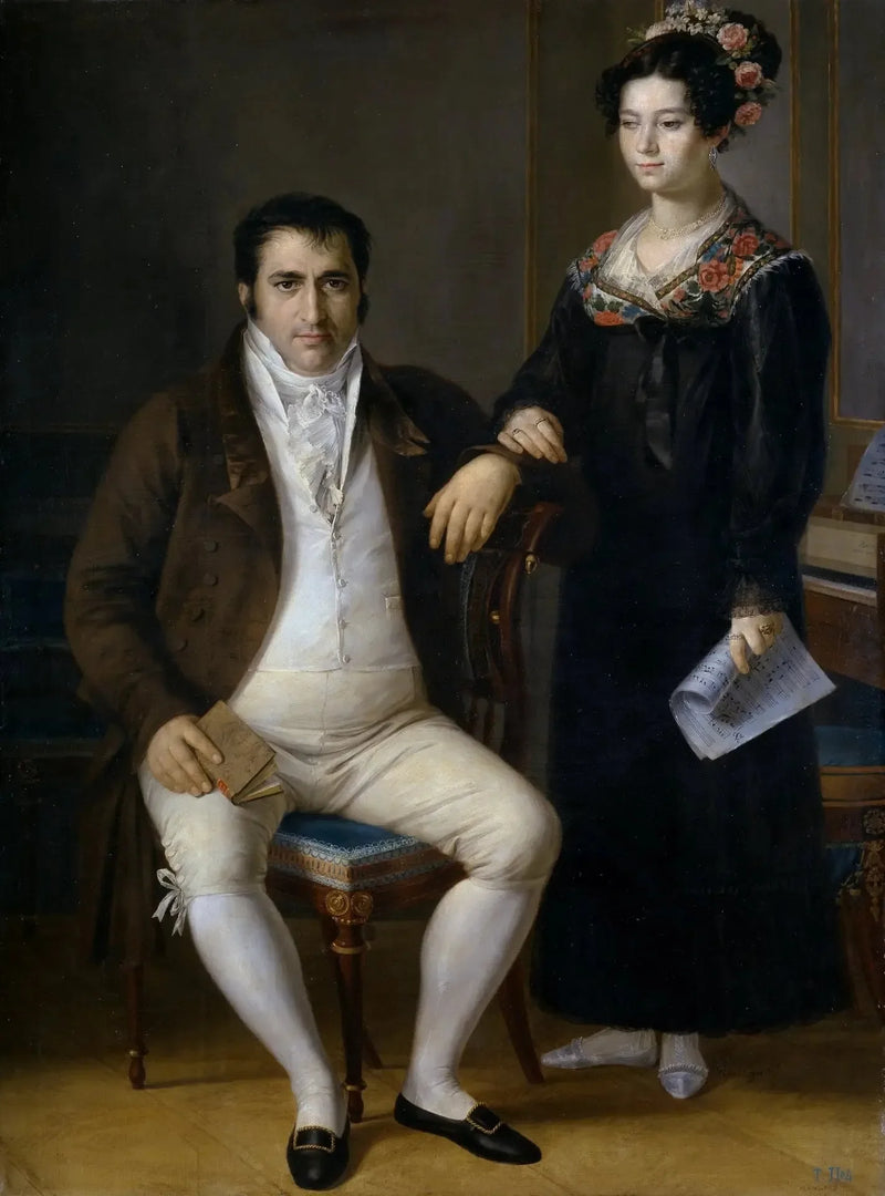 Don Pedro Benítez i jego córka María de la Cruz - Rafael Tejeo