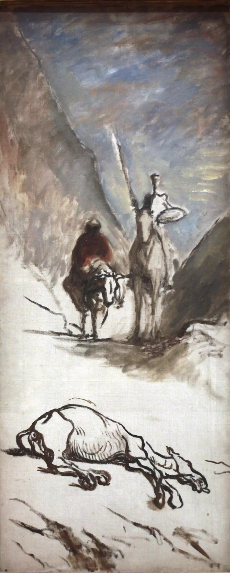Don Kichote i martwy muł - Honoré Daumier