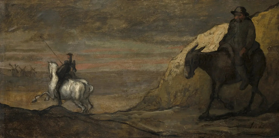 Don Kichote i wiatraki - Honoré Daumier