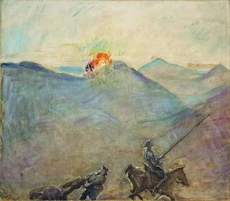 Don Kichote i Sancho Pansa - Max Slevogt