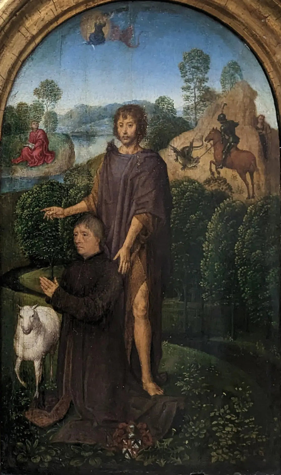 Darczyńca przedstawiony przez św. Jana Chrzciciela - Hans Memling