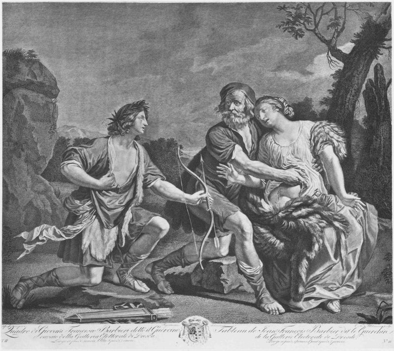 Dorinda, Silvio i Linco - Guercino