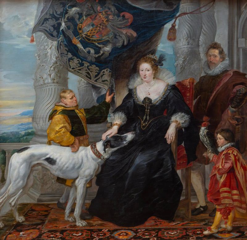 Podwójny portret Alethei Talbot (1585-1654), hrabiny d'Arundel i Sir Dudleya Carletona (1573-1632), z dwoma sługami - Peter Paul Rubens