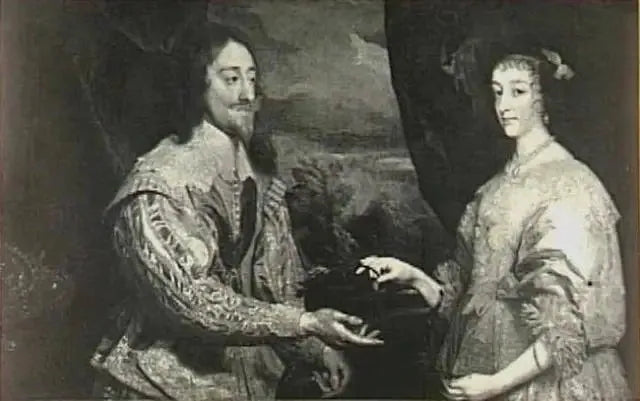 Podwójny portret Karola I Stuarta, króla Anglii, i jego żony Henriette Marie de Bourbon, królowej Anglii (1609-1669) - Antoine van Dyck