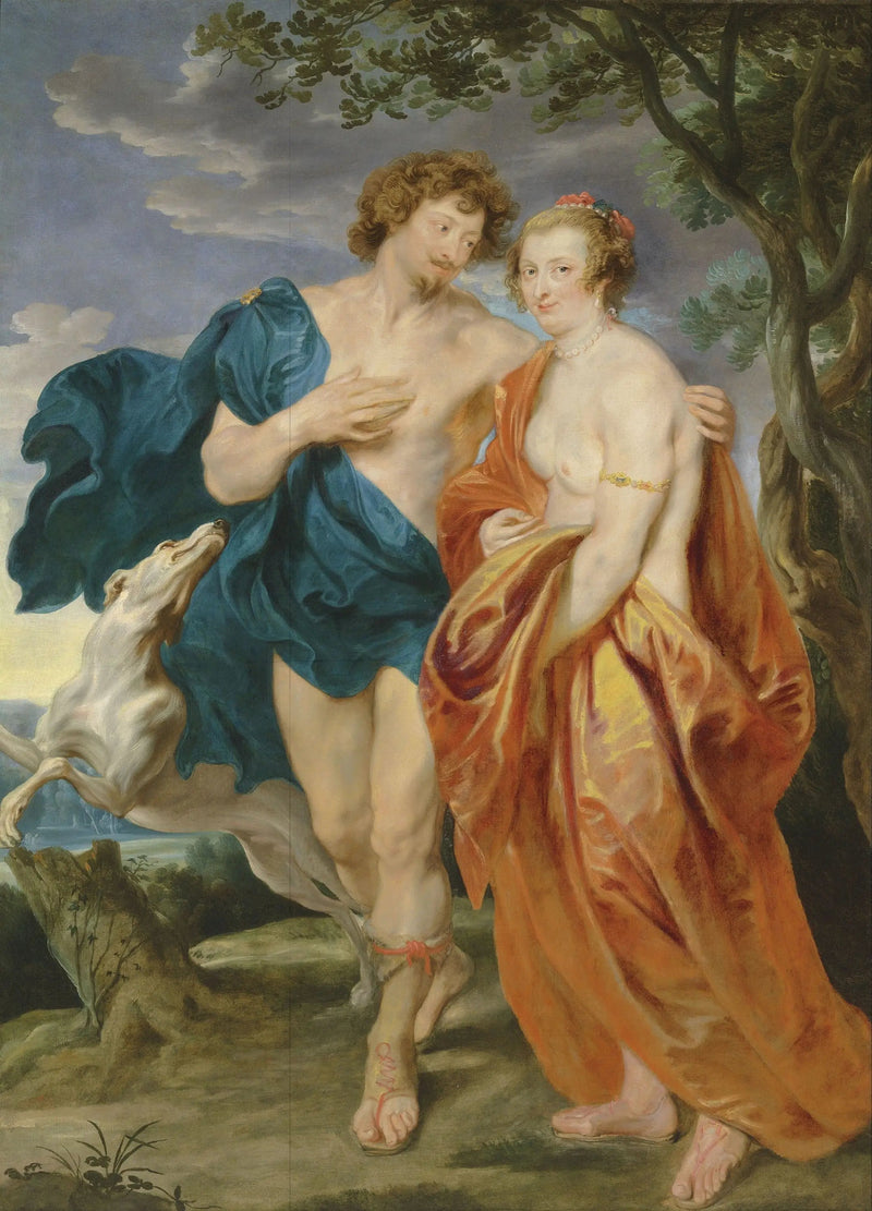 Podwójny portret George'a Villiersa, markiza, i jego żony Katherine Manners jako Wenus i Adonis - Antoine van Dyck