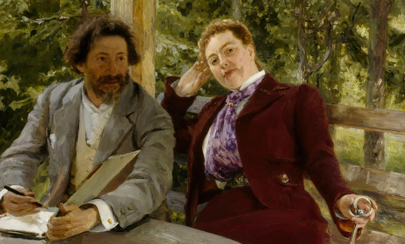Podwójny portret Natalii Nordmann i Ilyi Repina - Ilya Repin