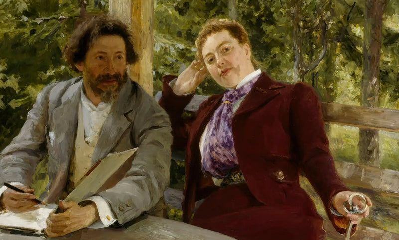Podwójny portret Natalii Nordmann i Ilyi Repina - Ilya Repin