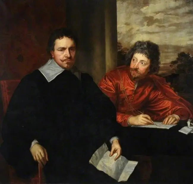 Podwójny portret Thomasa Wentwortha, 1. hrabiego Strafford (1593-1641), z jego sekretarzem Sir Philipem Mainwaringiem (1589-1661) - Antoine van Dyck
