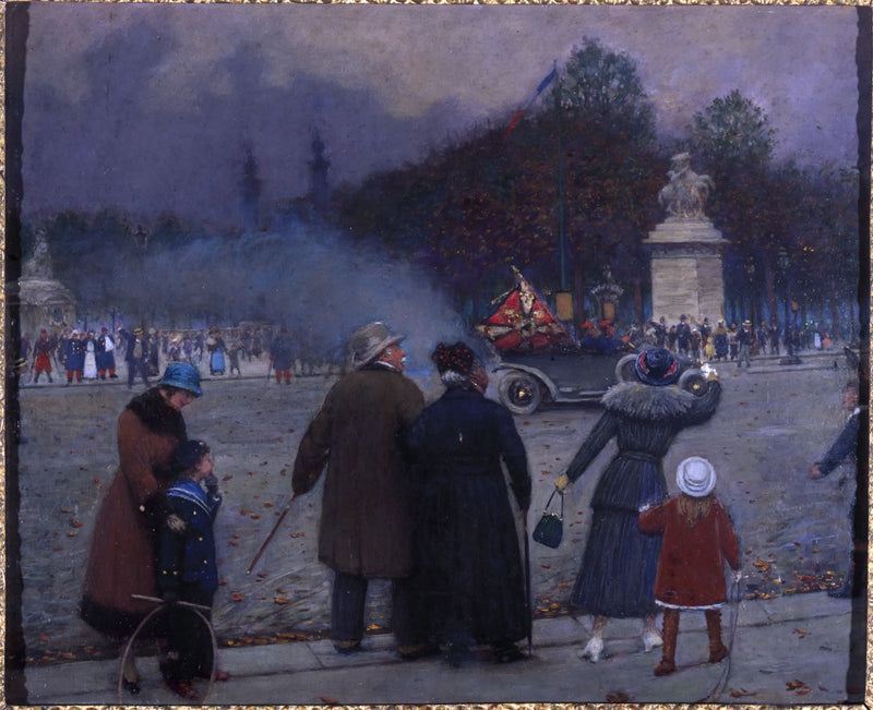 Flaga niemiecka noszona w Invalides - Jean Béraud